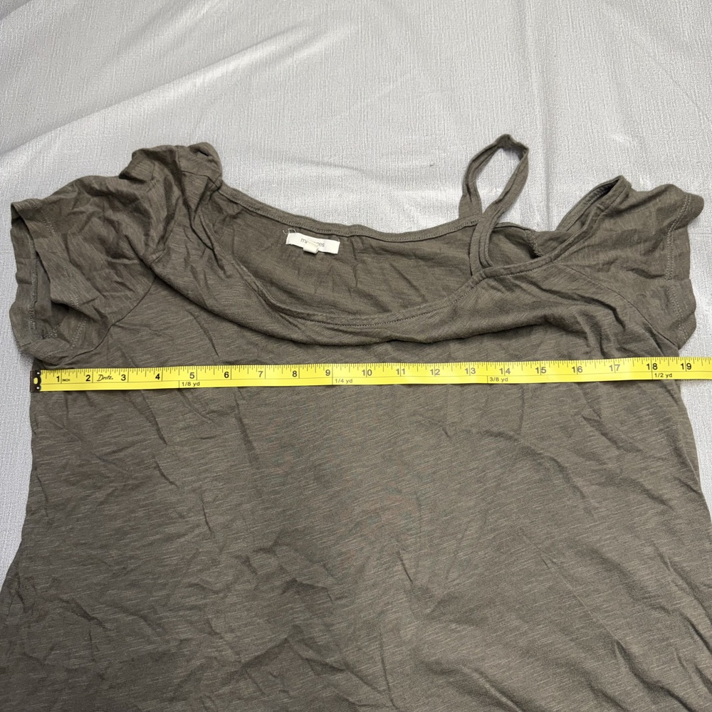 Maurices Olive Cold Shoulder Top Womens Large Cami Strap - Picture 5 of 7